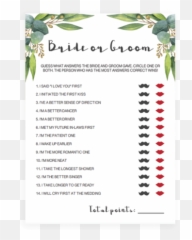 Eucalyptus Bridal Shower Emoji Pictionary Printable - Guess Who Bride Or Groom Free Printable,Shower Emoji