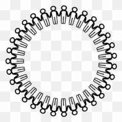 Tongkat Angka Bulat - Circle Of Stick Figures Emoji