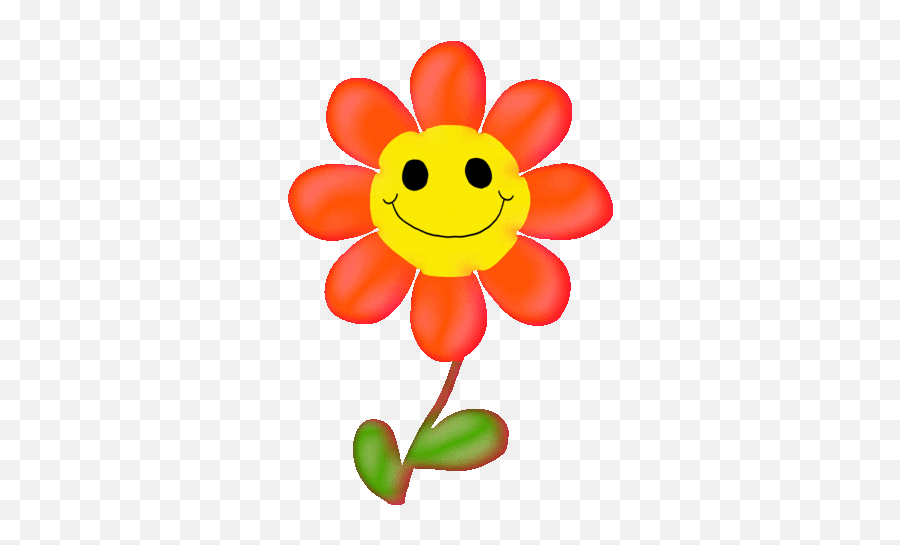 Happy Flower Sticker - Animation Smiling Flower Gif Emoji,Spring Emoji