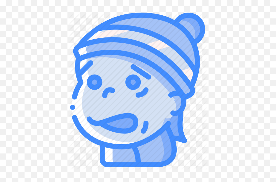 Boy Cartoon Cold Emoji Emoticons Icon - Clip Art,Cold Emoticons