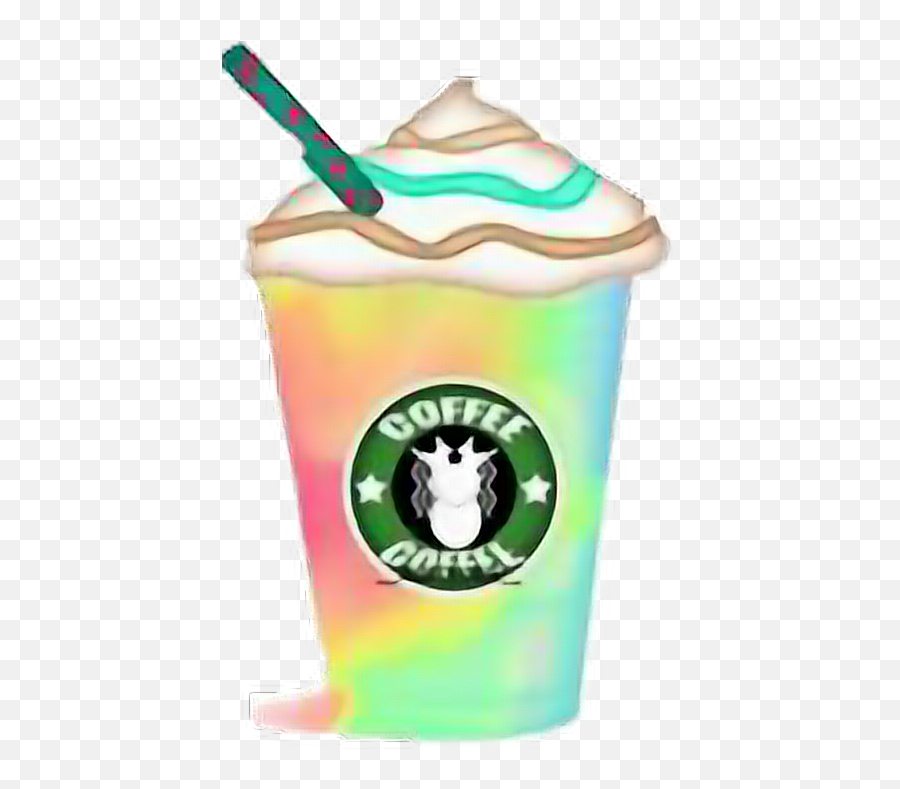 Frappuccino Rainbow Rainbowfrappuccino - Sticker Starbucks Emoji,Frappuccino Emoji