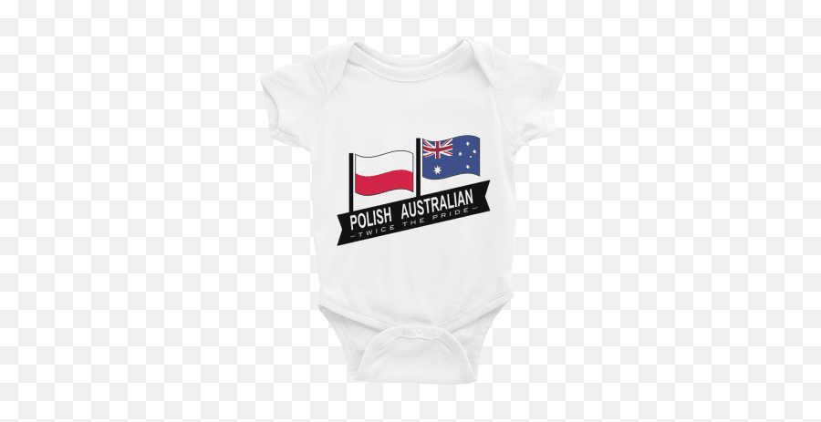 Polish Australian Baby Romper - Infant Bodysuit Emoji,Trinidadian Flag Emoji
