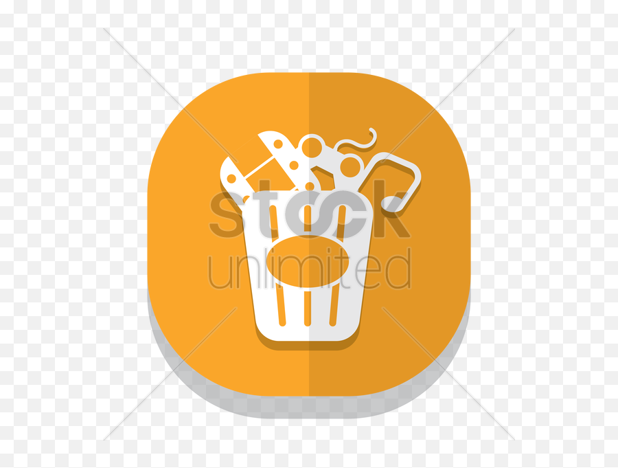 Trash Icon Vector Image - French Fries Emoji,Cigarette Emoticon