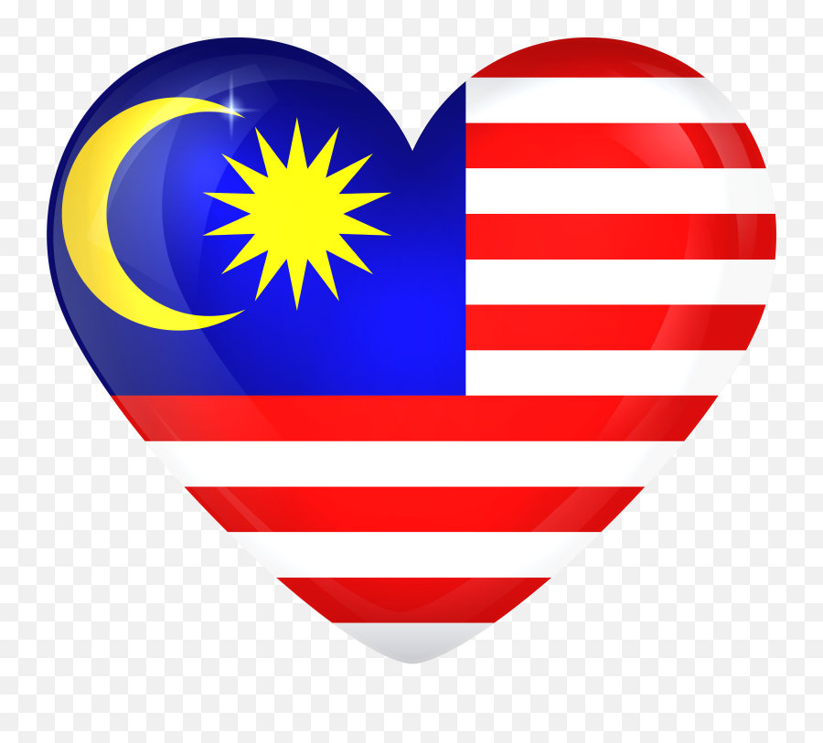 Heart Flag Clipart - Flag Of Malaysia Emoji,Colombian Flag Emoji
