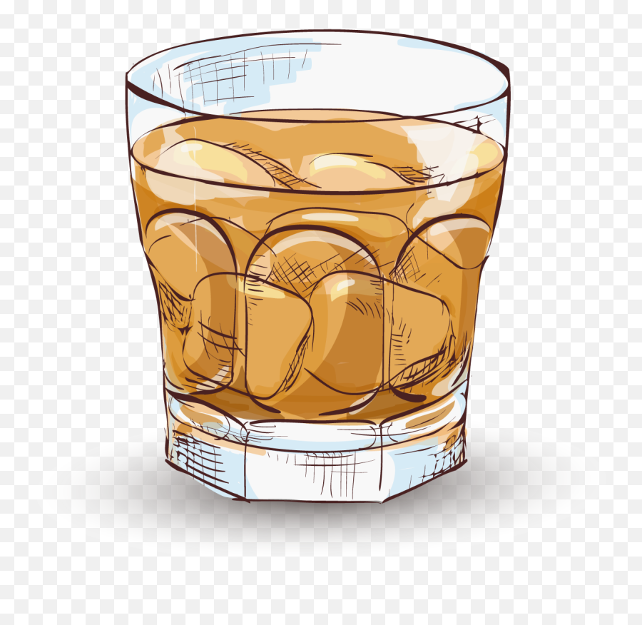 Whiskey Vector Old Fashioned Glass - Vodka Cup Png Emoji,Whiskey Glass Emoji