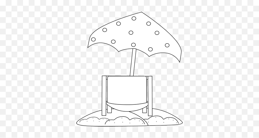 Under Umbrella Clip Art - Outline Of A Beach Chair Emoji,Black Umbrella Emoji