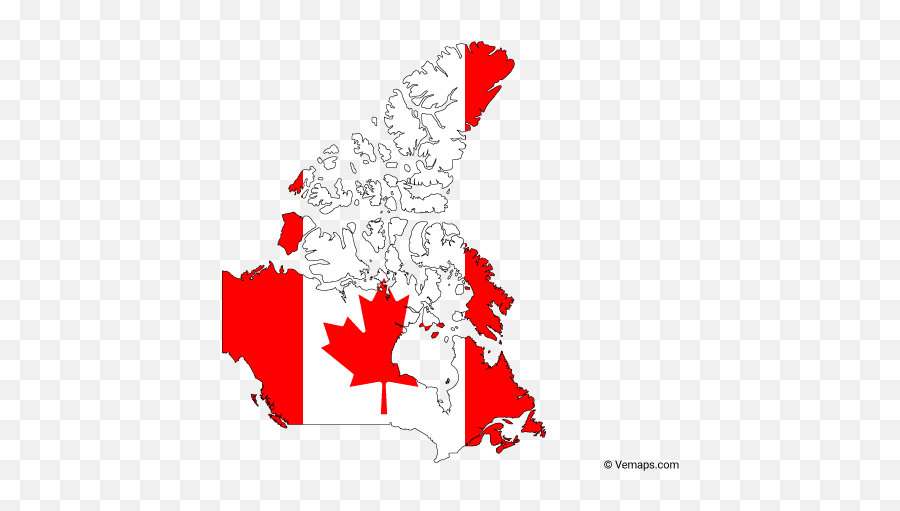 Flag Map Of Canada - Canada Flag And Map Emoji,Canadian Flag Emoji