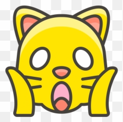 Weary Cat Face Emoji - Cat Face Easy Drawings,Crying Cat Emoji