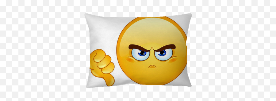 Dislike Emoticon Throw Pillow Pixers - Thumbs Down Emoji,Pillow Emoji
