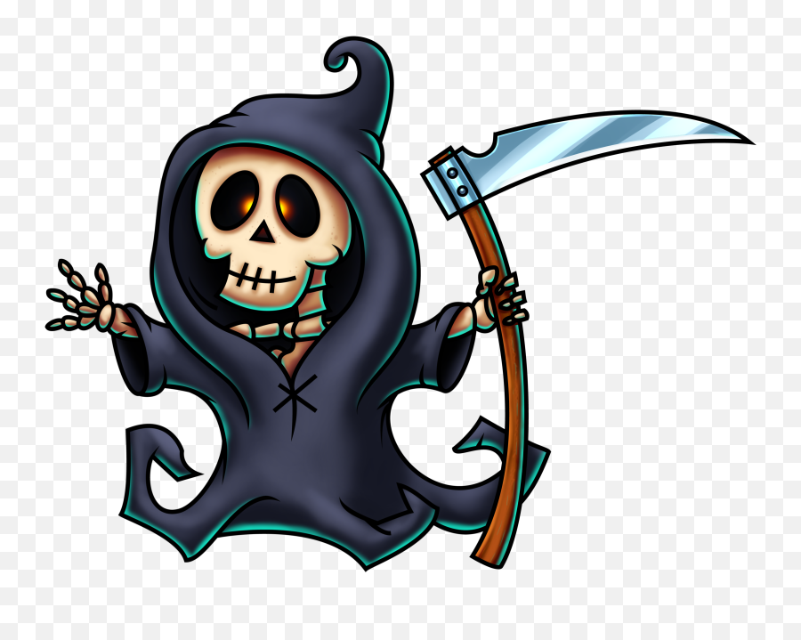 Death Grim Png Grim Reaper Cartoon Wallpaper Running Emoji,Scythe Emoji
