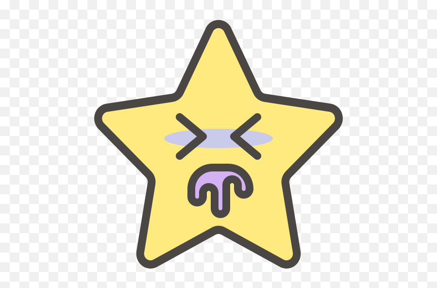 Puking - Funny Star Emoji,Emoji Puking