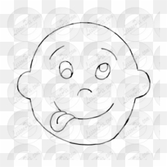 Silly Outline for Classroom Therapy Use - Great Clipart Cartoon Emoji