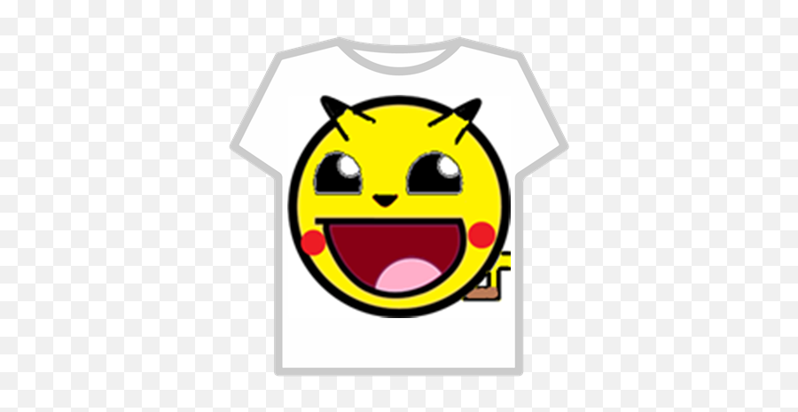 Pikachu Smiley Face Meme T Shirt Roblox Emoji Pikachu Emoticon Free Transparent Emoji Emojipng Com - pikachu t shirt roblox
