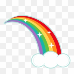Cute Rainbow Clipart - Half Emoji