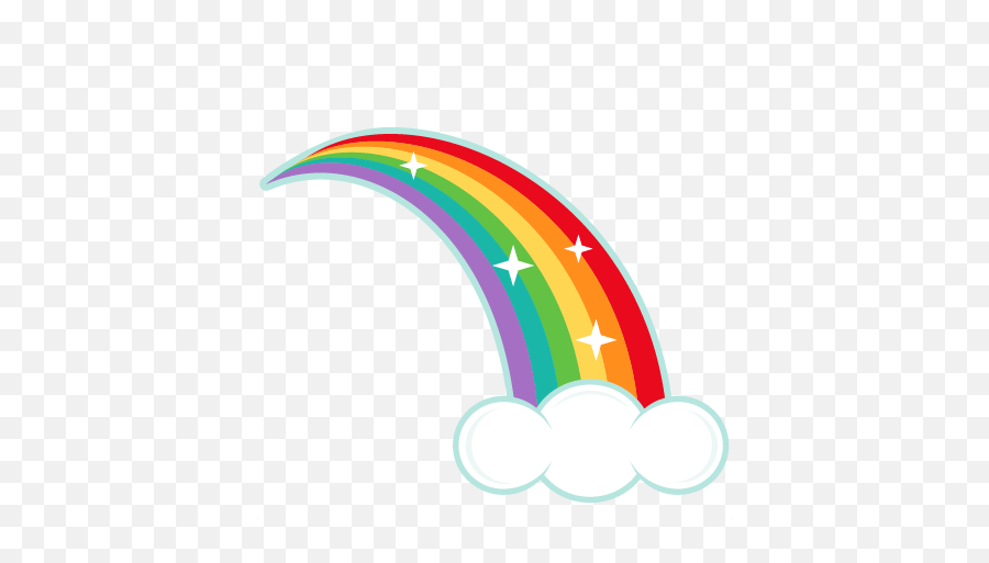 Cute Rainbow Clipart - Half Rainbow Clipart Emoji,Sparkle Japanese Emoji