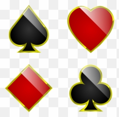 Free Poker Casino Images - Playing Cards Suits Png Emoji