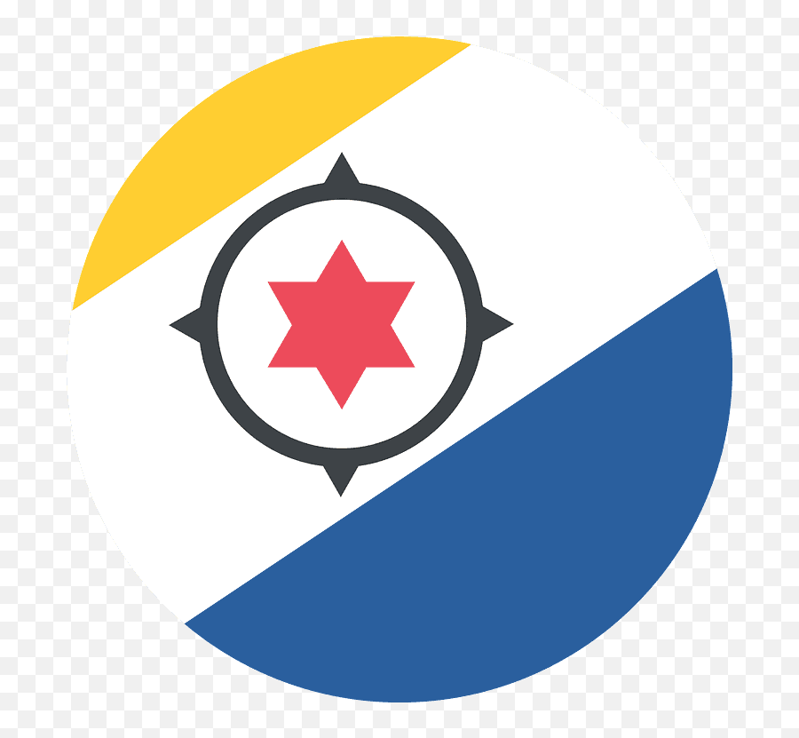 Caribbean Netherlands Flag Emoji - Bonaire Flag In Circle,Communist Emoji