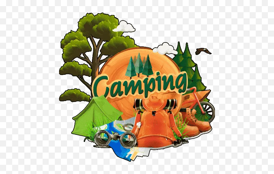 Camping - Stickers For Whatsapp Clipart Camping Emoji,Camping Emoji