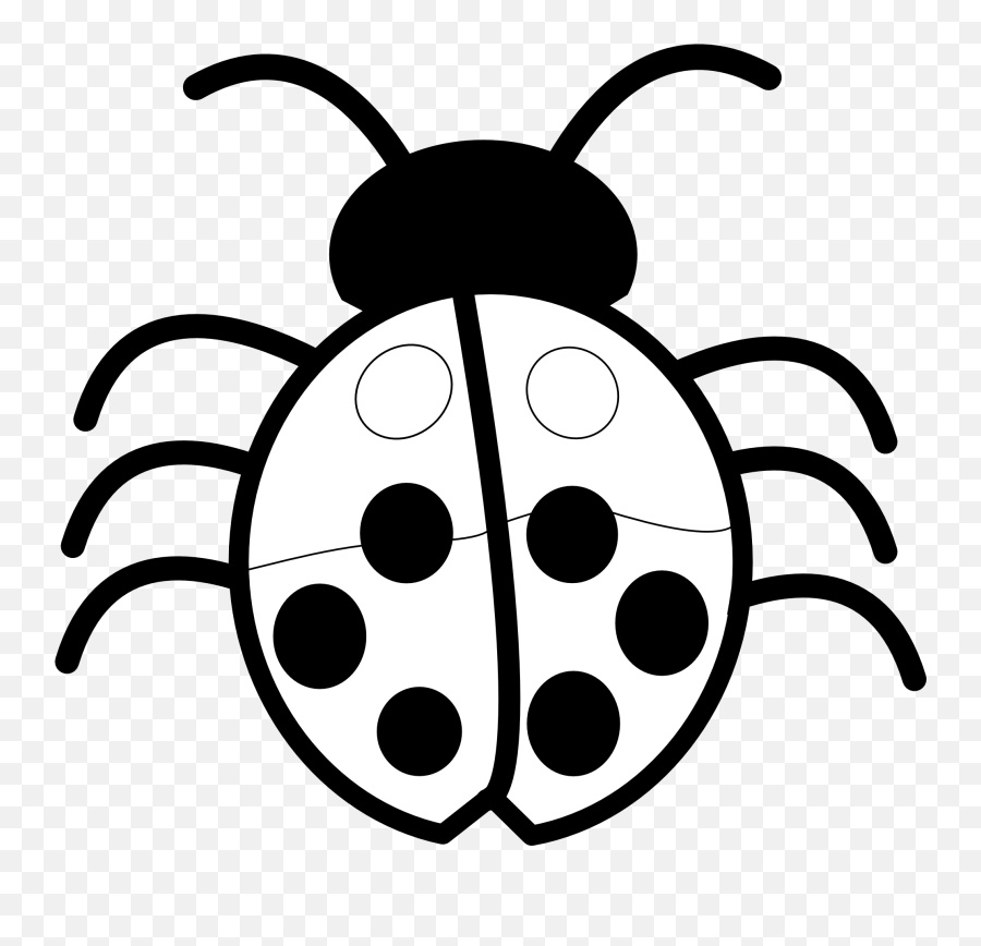 Free Bugs Clipart Black And White Download Free Clip Art - Lady Bug Black And White Emoji,Beetle Emoji