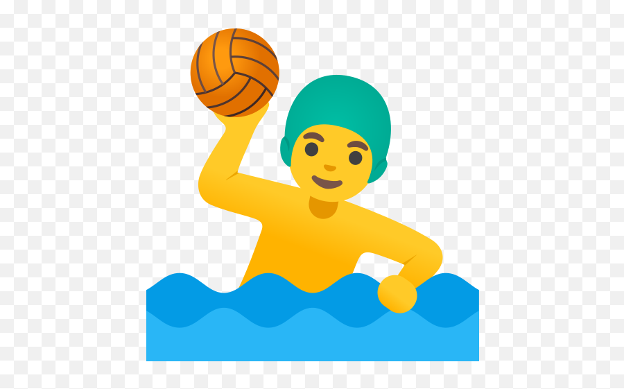 Man Playing Water Polo Emoji - Emoji Waterpolo,Football Player Emoji