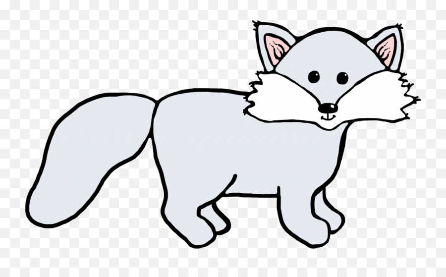 Arctic Fox Clipart - Clipartix Clip Art Arctic Fox Emoji,Fox Emoji Facebook