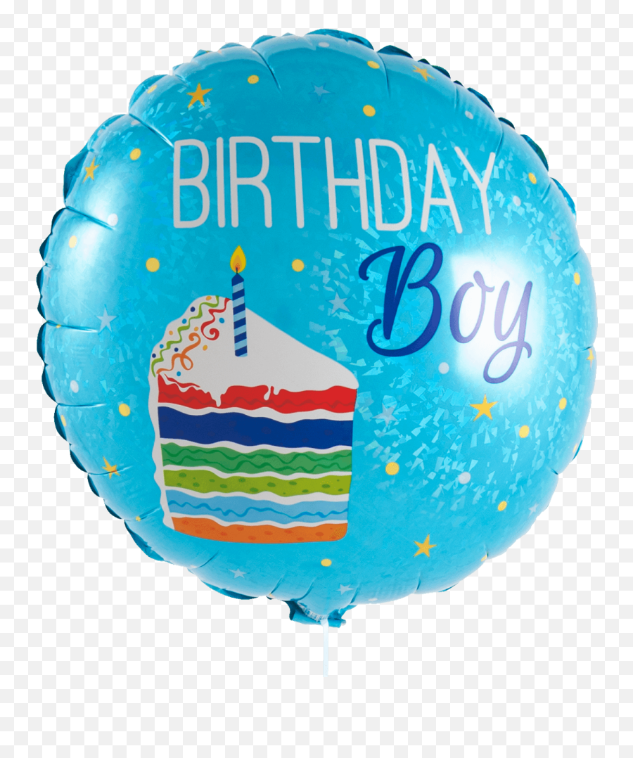 Birthday Boy Cake Foil Balloon - Balloons And Birthday Cakes For Girls Emoji,Flat Earth Emoji
