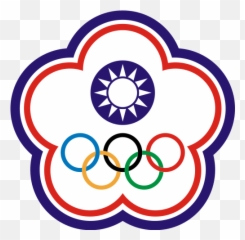 Chinese Taipei For Olympic Games - White Flag With Flower Emoji