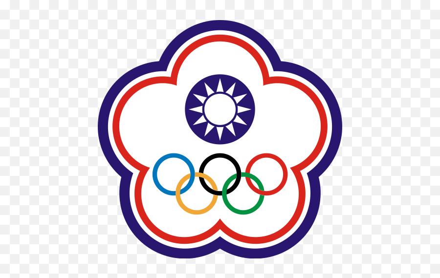 Chinese Taipei For Olympic Games - White Flag With Flower Emoji,Chinese Emoji Symbols