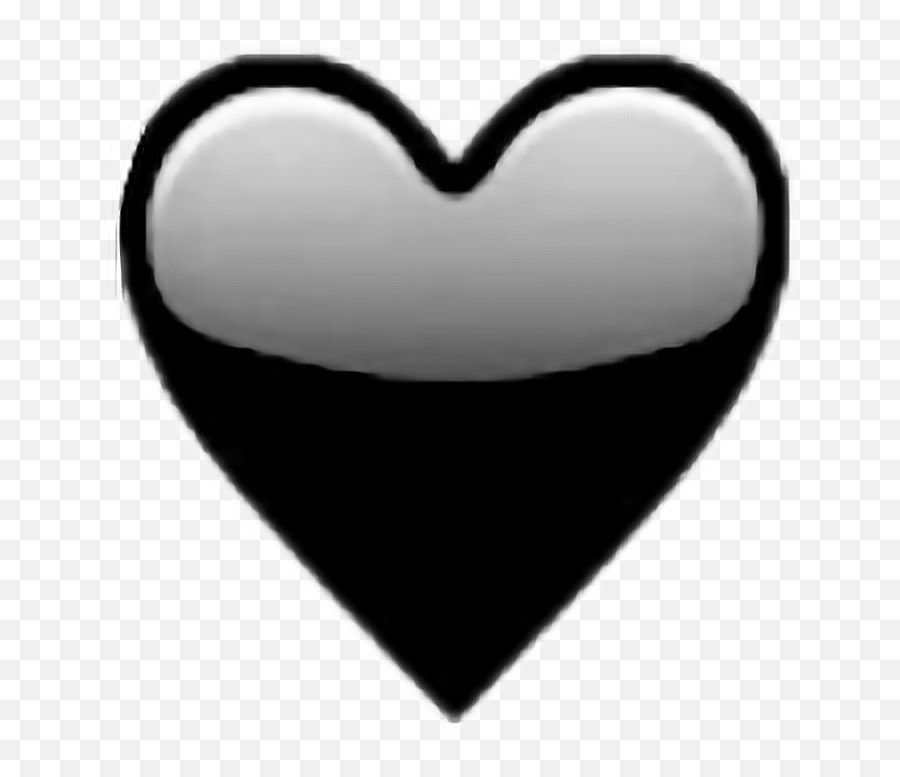 Black Heart Emoji Sticker Easy - Black Heart Emoji Png,Photography Emoji