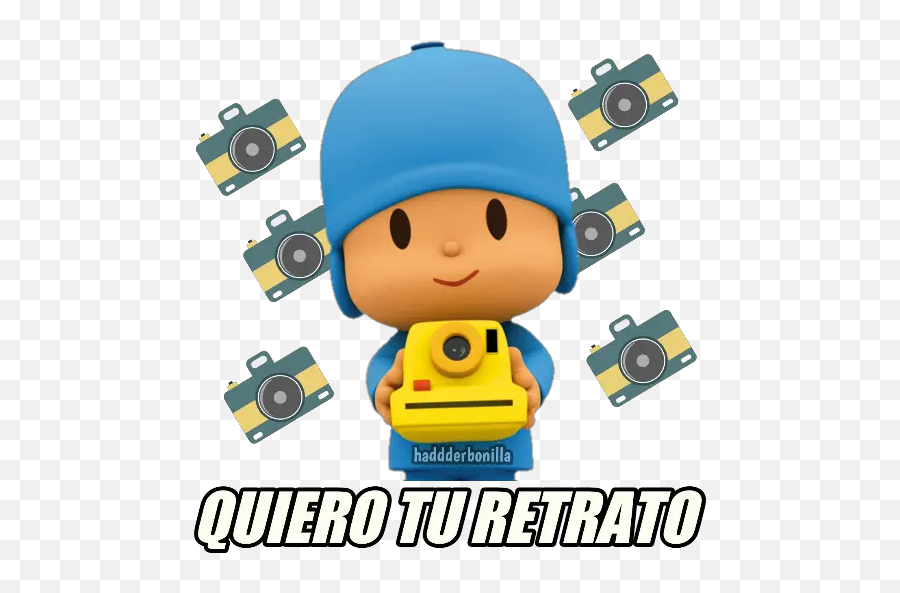 Pocoyo Phrases In Spanish Stickers For - Meme Do Pocoyo Emoji,Emoji Camera Sticker