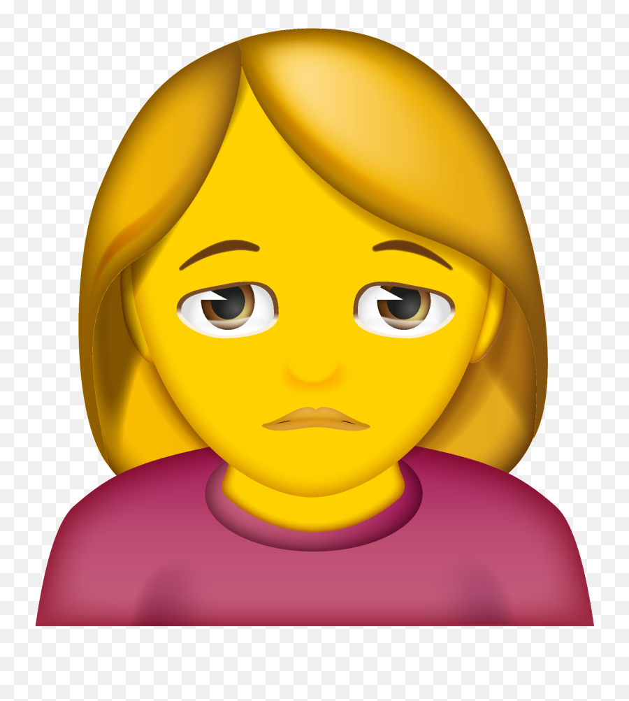 Woman Frowning - Twitter Emoji,2 Girl Emoji
