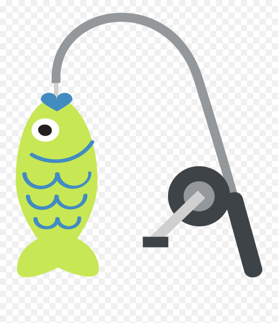 Emojione 1f3a3 - Cartoon Fishing Pole With Fish Emoji,Fishing Emoji