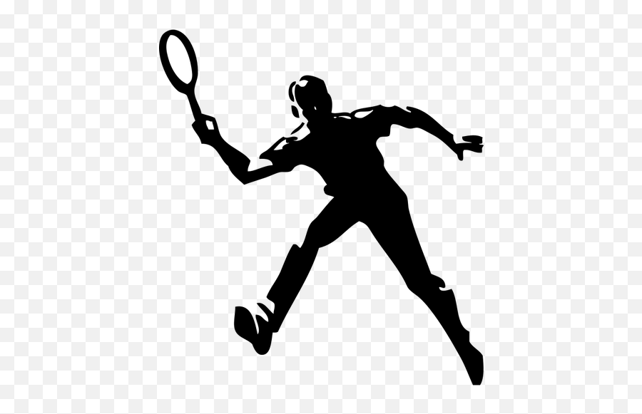 Vector Silhouette Of Tennis Player - Sports Clipart Png Emoji,Nba Player Emojis