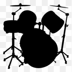 Drum Set Silhouette - Clip Art Drums Emoji