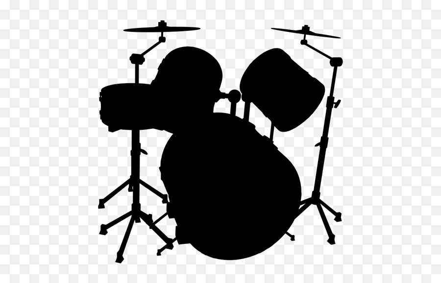 Drum Set Silhouette - Clip Art Drums Emoji,Jazz Hands Emoji