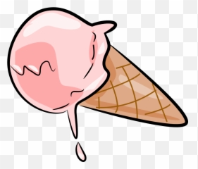 Melting Ice Cream Cone Clipart Black - Melting Ice Cream Clipart Emoji,Icicle Emoji