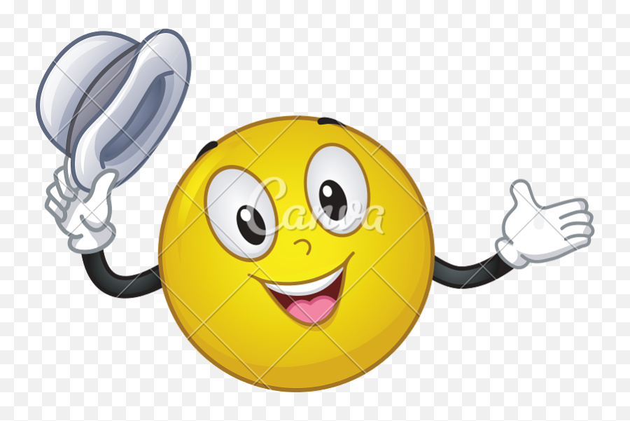 Mascot Smiley Hats Off - Clipart Hats Off Emoji,Hats Off Emoji
