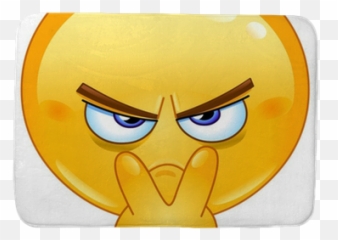 Pointing To His Eyes Emoticon Bath Mat Pixers - Emoji I See You,Eyes Emoticon