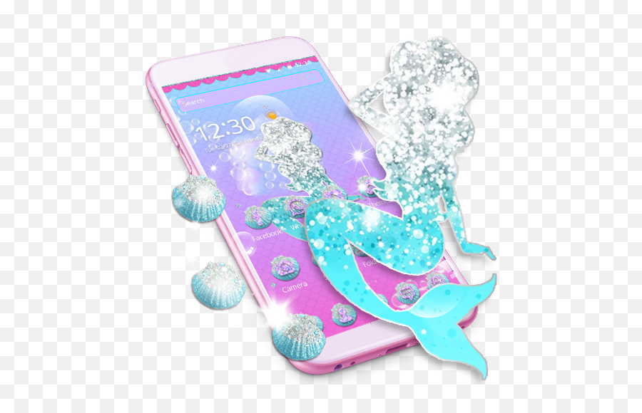 Glitter Mermaid Theme - Rutilar Sexy Sirena Tema Glitter Sexy Emoji,Mermaid Emoji For Iphone