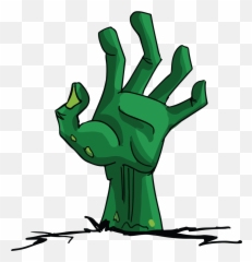 Transparent Background Zombie Hand Clipart - Cartoon Zombie Hand Png Emoji,Zombie Emoji Png
