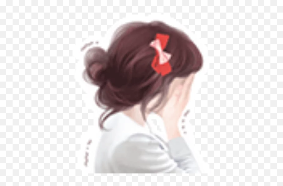 Chinadoll Stickers For Telegram - Girl Emoji,Ponytail Emoji