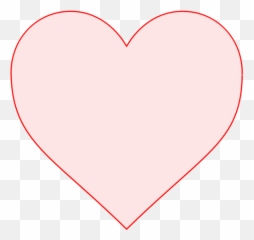 Pink Heart With Red Border Vector Image - Light Pink Heart Cartoon Emoji,Double Hearts Emoji