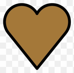 Brown heart emoji clipart Free download transparent PNG - Heart