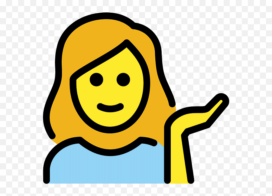 Woman Tipping Hand Emoji Clipart - Emoji De Pareja Enamorada,Sassy Woman Emoji