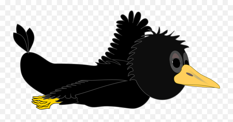 Crow In Flight - Flying Crow Cartoon Png Emoji,Crow Emoji