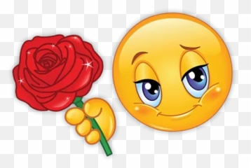 Emoticon Emoji Love Rose Illustration -