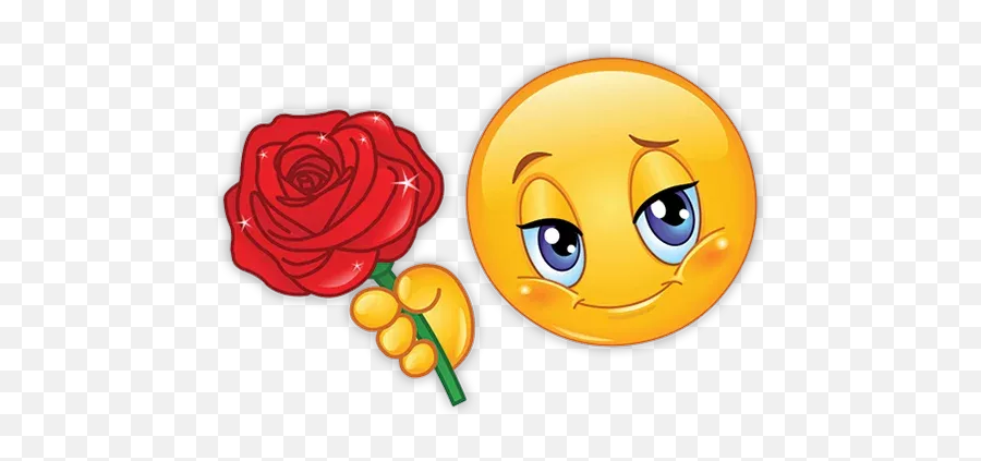 Emoticon Emoji Love Rose Illustration - Rose Emoji,Roses Emoticon