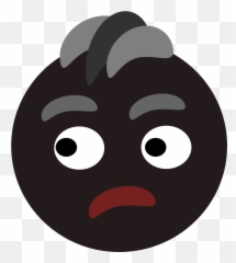 Confused Man Black Young Male - Illustration Emoji