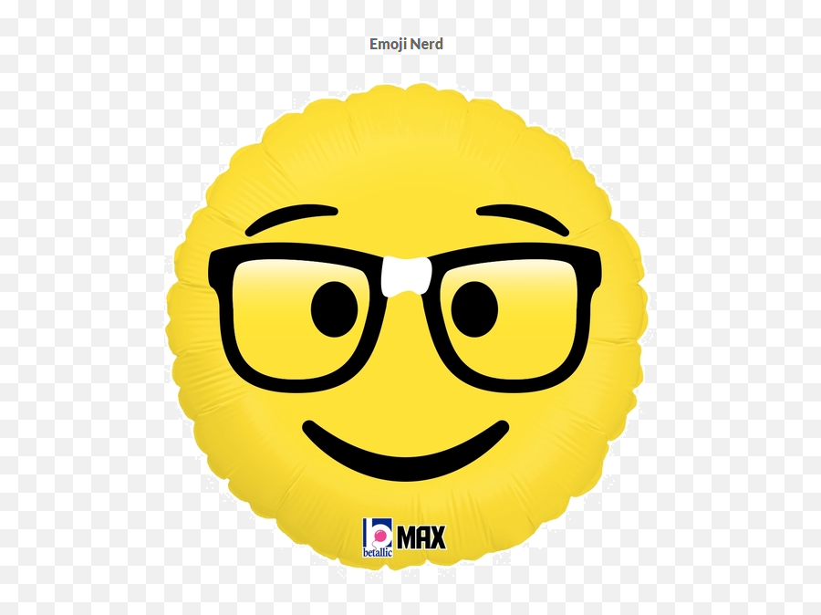 Betallic Foil Emoji Nerd - Girl Smiley Face,Emoji Hungry
