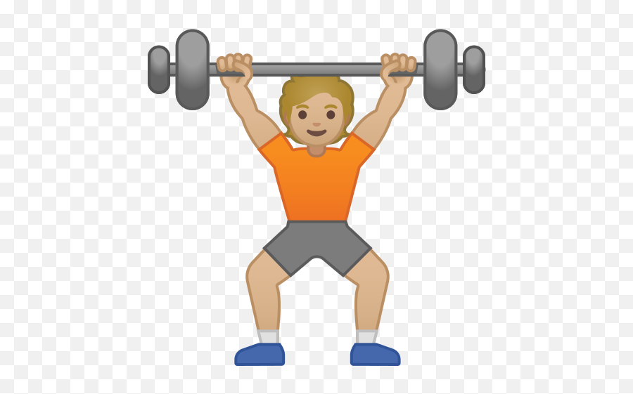 Medium - Cartoon Lifting Weight Emoji,Squat Emoji